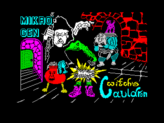 The Witch's Cauldron title screen for ZX Spectrum